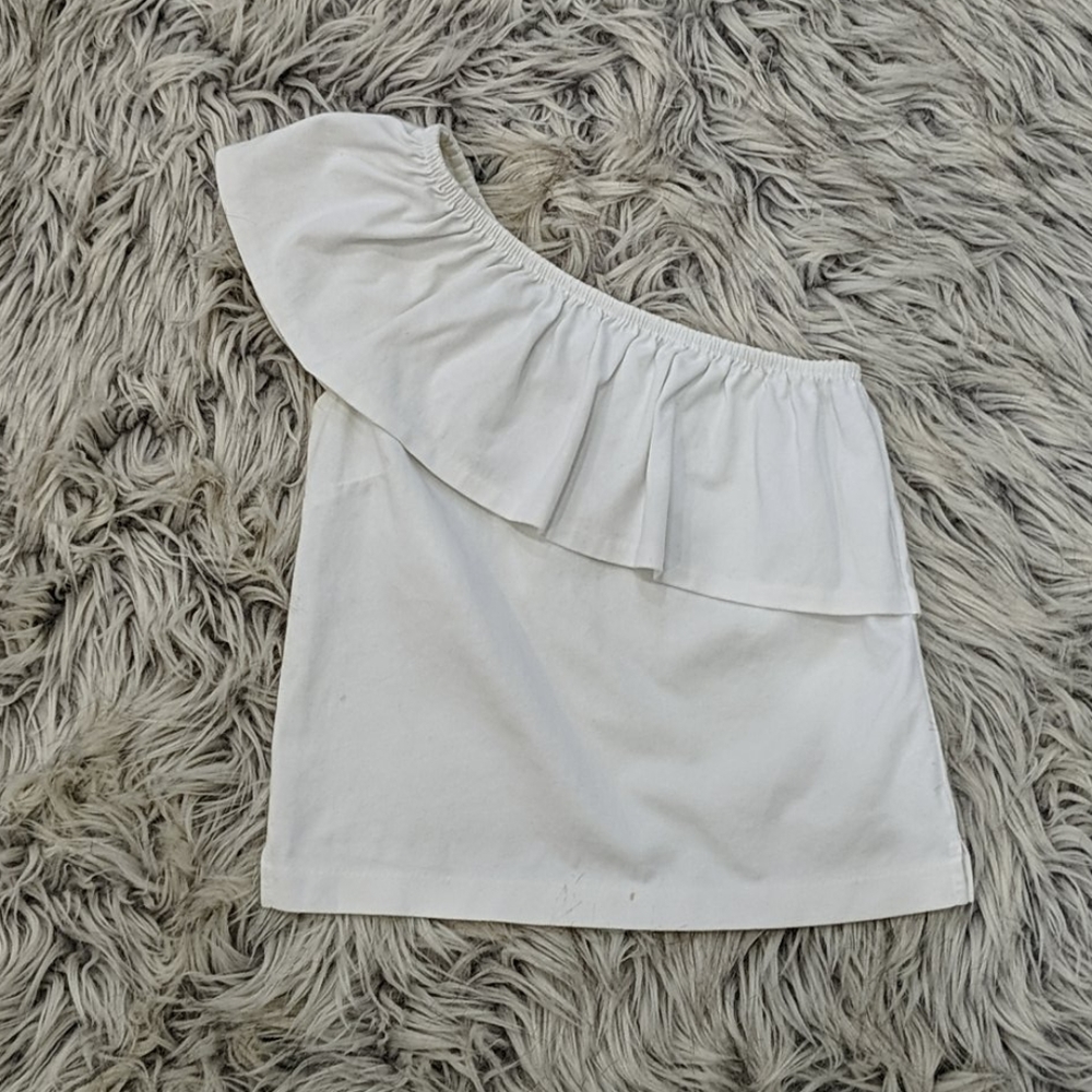 J.Crew Asymmetrical Ruffle Top